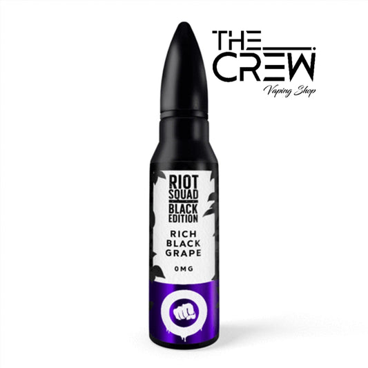 Black Edition – Rich Black Grape de Riot Squad 60 ML - The Crew Vape Shop