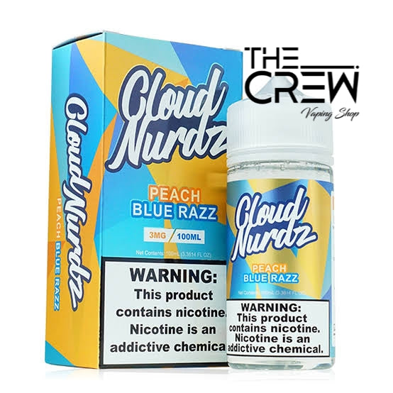 Cloud Nurdz Peach Blue Raspberry 100ml.